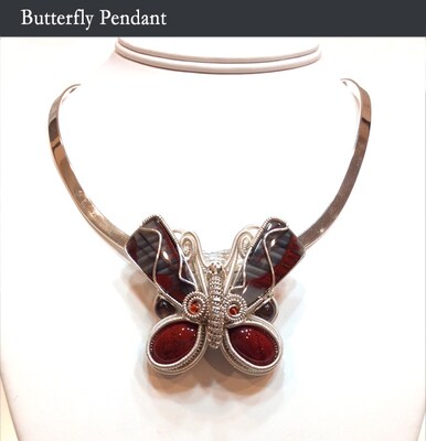 Banded Butterfly Pendant — N-0247 - image3